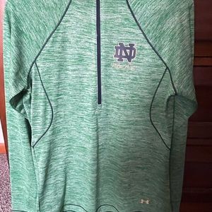 Under Armour Notre Dame Half Zip, Color: Green | Size: M | Women
